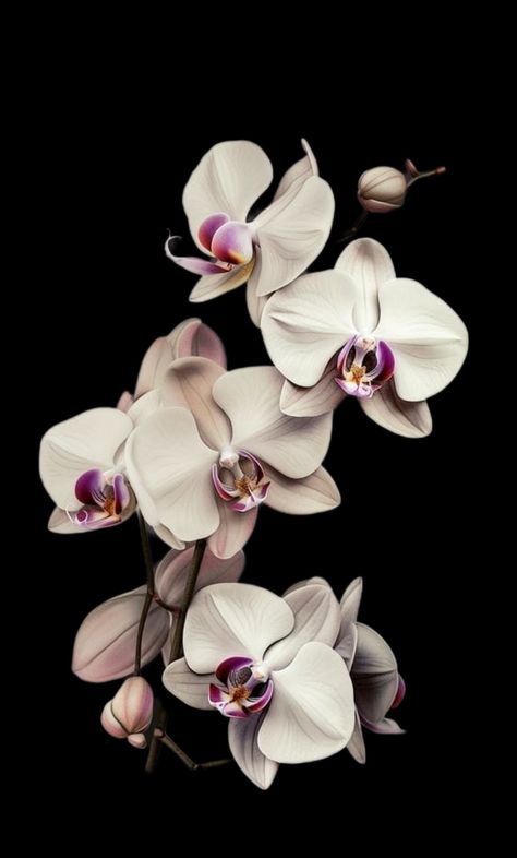 Black Flowers Wallpaper, Orchid Photography, Cellphone Background, Orchid Purple, Tattoo Project, Nothing But Flowers, Purple Orchids, Pink Orchids, Flower Therapy