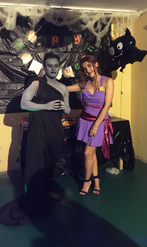 Hades And Meg Costume, Megara Hercules Costume, Steve Lacy Outfits, Megara Costume, Meg Costume, Hero Vs Villain, Hades Costume, Hercules Costume, Character Theme Party