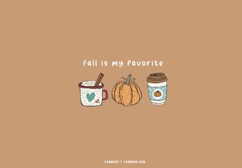 Fall Wallpaper Ideas, Brown Kawaii, Fall Desktop Wallpaper, Fall Desktop, Fall Beverages, Wallpaper For Ipad Aesthetic, Wallpaper Preppy, Kawaii Wallpapers, Fall Wallpapers