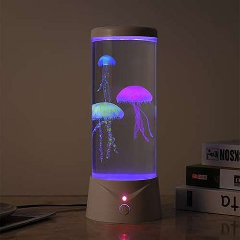 Jellyfish Aquarium, Jellyfish Light, Jellyfish Lamp, Fish Lamp, Mood Lamps, Mood Lights, Glitter Lips, Room Setup, Desk Light