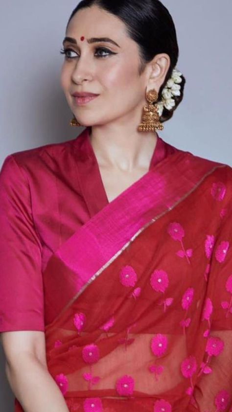 Kapoor Family, Blouse Designs High Neck, S Initial, Backless Blouse Designs, New Saree Blouse Designs, Women Working, Karisma Kapoor, Fashionable Saree Blouse Designs, Blouse Design Images