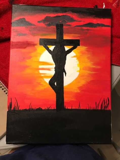 Biblical Painting Ideas, Painting Ideas Christian, Christian Art Painting, Christian Canvas Art, Cross Painting, Christian Painting, Christian Drawings, Father Art, Cool Pencil Drawings