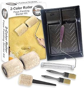 The Woolie 2-Color Paint Roller Faux Painting Technique (Beginner-Starter-KIT) Faux Finish Painting, Faux Painting Techniques, Paint Rollers, Wall Painting Techniques, Faux Painting, Wall Paint Colors, Faux Finish, Paint Roller, Painting Supplies