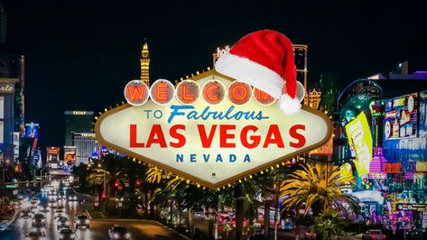 Christmas In Vegas, Christmas In Las Vegas, Christmas In La, Vegas Sign, Las Vegas Resorts, Christmas Program, Merry Christmas Images, Celebrate Christmas, Christmas Vacation