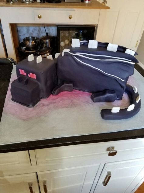 Enderdragon cake Enderdragon Cake, Birthday Cake Kids, Kids Cake, Birthday Cake, Cake, Birthday