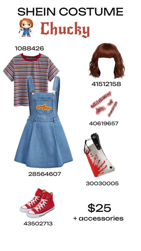 Cheap Chucky Costume on SHEIN Chucky Costume, Easy Halloween Costumes, Cute Horses, Easy Halloween, Costume Ideas, A Good Man, Halloween Costume, Halloween Costumes, Horses