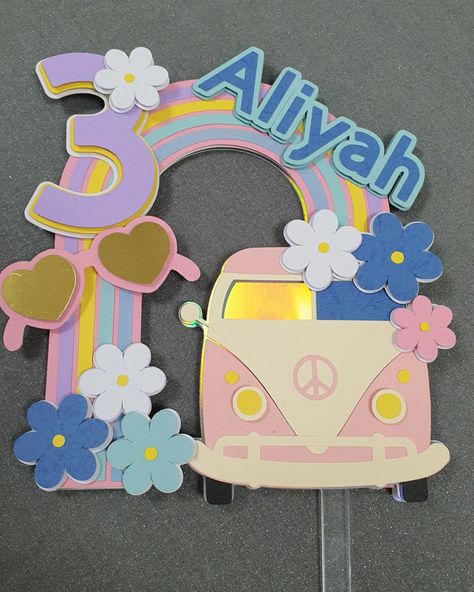 Customized Groovy Cake Topper ✨️ "Aliyah @ 3" https://bio.site/customizedbyD #customizedtopper #caketopper #cardstock Groovy Cake Topper, Groovy Cake, April 13, Cake Topper, Cake Toppers, Card Stock, Cake, On Instagram, Instagram