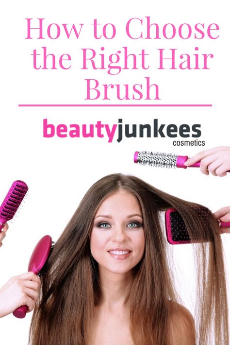 Hair Brushes – Tips for Choosing the Best Brush for Your Locks. Choosing a hair brush seems like it should be easy, but there is more to this decision than most of us even realize. In fact, a huge number of hair brush users end up damaging their hair by choosing a hair brush that is wrong for their hair. In this guide, we are going to look at the different styles of brushes and who should be using them, based on their hair type. #BeautyJunkees #HowToChooseAHairBrush #HairBrush #FrizzyHair Hair Brush Guide, Brush Tutorial, Teasing Brush, Best Hair Brush, Round Hair Brush, Great Haircuts, Best Brushes, Hair Advice, Hair Brushes