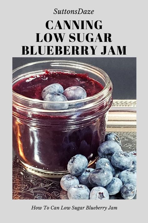 Sugar Free Blueberry Jam, Low Sugar Blueberry Jam, Low Sugar Blueberry Jam Recipe, Blueberry Preserves Recipe Canning, Blueberry Freezer Jam Low Sugar, Blueberry Jam No Pectin, Fruit Salad With Whipped Cream, Low Sugar Blackberry Jam For Canning, Cooked Blueberry Jam With Certo