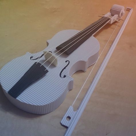 Cardboard Musical Instruments Diy, Diy Violin Craft, Self Made Music Instruments, Music Instruments From Recycled Material, Instrument Recycled Materials, Instrumentos Musicales Reciclados, Naming Ceremony Decoration, Music Instruments Diy, Diy Instruments