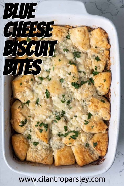 Meal Hacks, Blue Cheese Butter, Angel Pattern, Pillsbury Recipes, Flaky Biscuits, Biscuit Dough, Biscuit Rolls, Cheese Biscuits, Cheese Bites