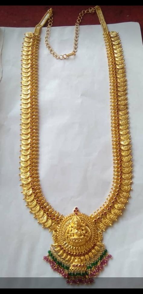 Kasula Haram Designs Gold Latest, 40 Grams Gold Haram Designs, Mango Haram Designs, Kasula Peru, Gold Haram Designs, Mango Haram, Haram Designs, Gold Haram, Bridal Jewelry Sets Brides