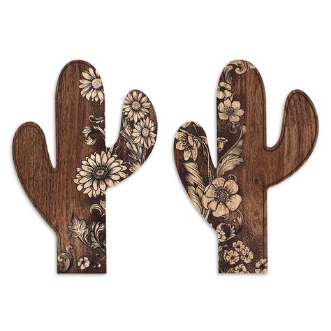 PRICES MAY VARY. Cactus Decor：This boho home decor features a vintage design with carved flower patterns on the surface, perfectly presenting the mysterious Western atmosphere and making your bare walls eye-catching instantly Product Details: Made of reliable MDF material, this western wall decor features perfect durable performance, which won't crack or deform easily. The surface pattern is carved to create a lifelike and vivid feeling Easy to Install: This Aztec decoration comes with hooks, ma Bathroom Western, Boho Western Bathroom, Western Boho Decor, Aztec Cactus, Western Bathroom Decor, Western Wall Decor, Aztec Decor, Western Rooms, Western Bedroom