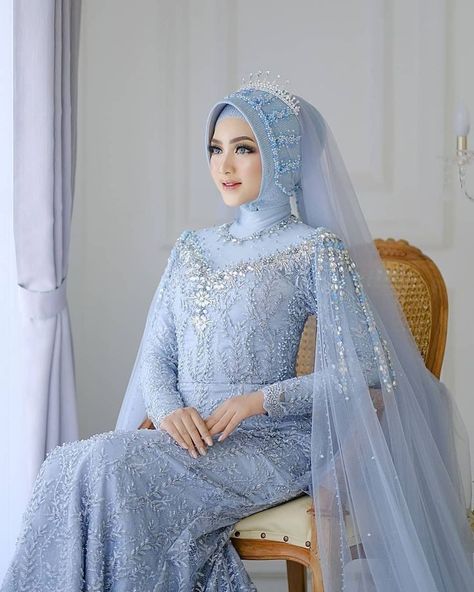 Dress Pengantin, Pengantin Modern, Wedding Dress Hijab, Muslim Wedding Hijab, Muslim Wedding Gown, Elegant Bridal Dress, Kebaya Wedding, Muslimah Wedding Dress, Muslim Wedding Dresses