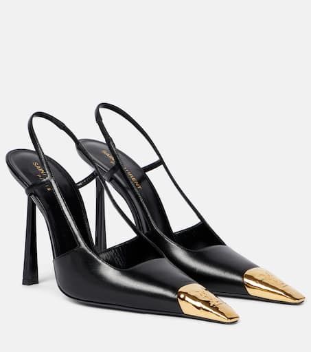 Jeanne 110 leather slingback pumps in black - Saint Laurent | Mytheresa Shoes Wishlist, Aw 2024, Shoe Wishlist, Saint Laurent Shoes, Evening Shoes, Dream Shoes, Slingback Pump, Louboutin Shoes, High Heel Pumps