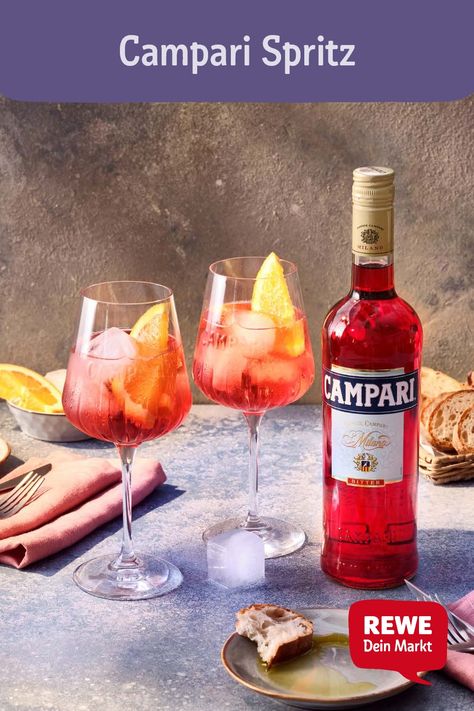 Campari Spritz, Malibu Rum Drinks, Malibu Rum, Rum Drinks, Aperol Spritz, Party Drinks, Wine Drinks, Bitter, Rosé Wine Bottle