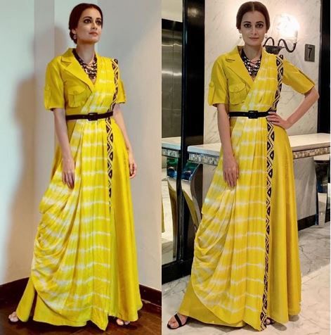 Celebrity Wear, Traditional Day, Stylish Lehenga, Fusion Wear, Dia Mirza, Saree Wearing, Saree Wearing Styles, Saree Draping, Draping Fashion