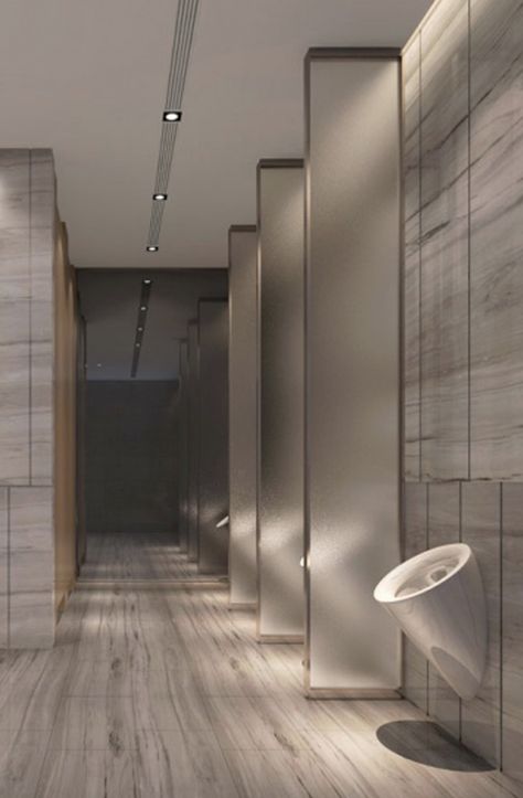 Public Restroom Design, Hotel Toilet, Modern Hotel Lobby, Commercial Toilet, Luxury Toilet, Wc Design, Bathroom Stall, Reception Desk Design, Rest Room