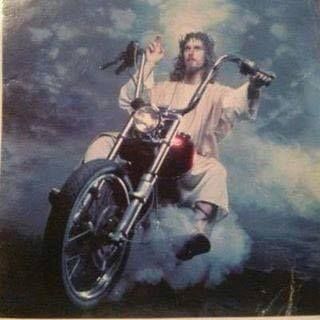 Motorcycle Tank Art, Cool Jesus, Hard Photo, Tank Art, Jesus Memes, Biker Aesthetic, Motorcycle Tank, Biker Art, Of Aesthetic