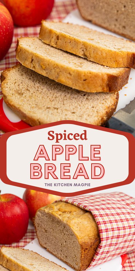 Cinnamon Spice Apple Bread Apple Spice Bread, Spiced Apple Bread, Apple Quick Bread, Cinnamon Quick Bread, Spiced Bread, Fall Bread Recipes, Fall Bread, Bread In The Oven, Using Apples