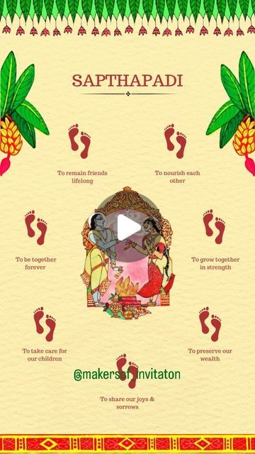 Sapthapadi
We create E-card/Video invites for all kind of occasions.  
DM us @ Insta: makersof_invitation  DM us @ Whatsapp: +91 9493844909

#invitation#digitalinvitation#birthday#astag#hashtagexpert#trending#custominvitation#wedding#housewarming#babyshower#invite#engagement#fashion#newtrend#bapu#bapupaintings Invite Engagement, Access Bars, Engagement Style, Krishna Love, Grow Together, E Card, Together Forever, Wedding Collection, Baby Shower Invitations