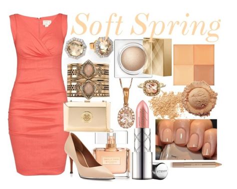 Soft Spring by prettyyourworld on Polyvore featuring polyvore, beauty, Burberry, By Terry, Givenchy, Bare Escentuals, EstÃ©e Lauder, Phillips House, Samantha Wills, Cathy Waterman, Love Moschino, Nicole Miller and OPI Soft Spring, Spring Skin Tone, Light Spring Palette, Polyvore Spring, Light Spring Color Palette, True Spring Colors, Spring Skin, Light Spring Colors, Clear Spring