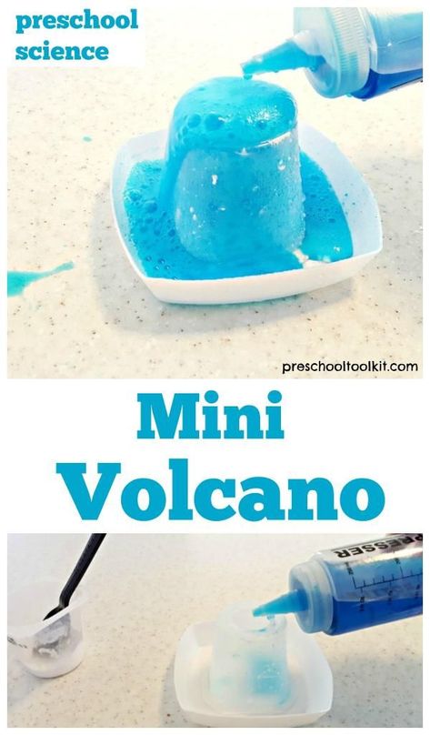 Preschool science activity mini volcano #preschool #activities #activity #kids #kidsactivities #learning #homeschool #teacher #classroom #learning #science #experiment Volcano Preschool, Mini Volcano, Volcano Science Projects, Pre-k Science, Preschool Science Activities, Summer Science, Science Experiments For Preschoolers, Homeschool Teacher, Science Activity