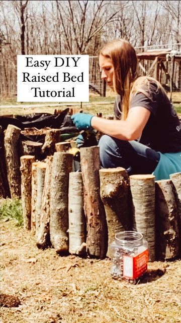 Making Raised Garden Beds, Native Plant Landscape, Greek Garden, Diy Highlights, Bed Idea, Edible Gardens, Diy Garden Bed, Firewood Logs, Hardware Cloth