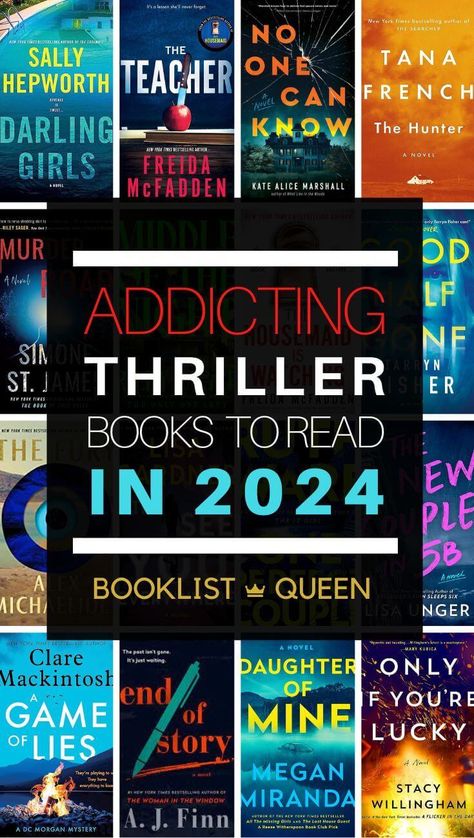 The best new thriller books of 2024 are so addicting you'll find yourself glued to the page. These page-turning new thrillers will keep you up all night. Find the best new psychological thriller books, new domestic thriller and the best mystery books to read this year. Books To Read Mystery Thriller, Psychological Thriller Books Kindle Unlimited, New Thriller Books 2024, Best Reads 2024, Popular Thriller Books, Best Thriller Books 2024, Top Thriller Books, Best Thriller Books 2023, Physiological Thriller Books