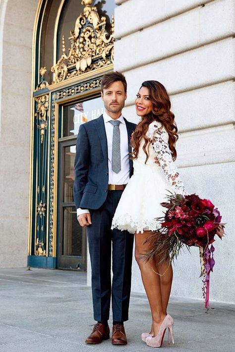 Courthouse Chic wedding dress by @dreamerslovers Chic Wedding Dress, Courthouse Wedding Dress, Chic Wedding Dresses, Civil Wedding Dresses, Stylish Wedding Dresses, Wedding Court, Dress Gallery, Courthouse Wedding, Wedding Chicks