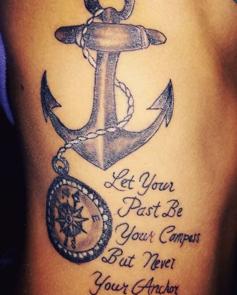 Compass Cover Up Tattoo Design, Women Nautical Tattoo, Anchor And Compass Tattoo Women, Anchor Back Tattoo, Anchor Compass Tattoo Women, Anchor Rose Tattoo, Compass And Anchor Tattoo, Anchor And Compass Tattoo, Feminine Compass Tattoo Design