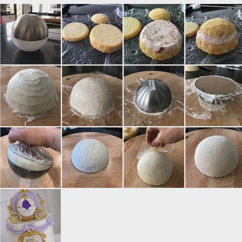 cake sphere tutorial Rapunzel Torte, Sphere Cake, Cake Mix Muffins, Cake Ball Recipes, Bottle Cake, Strawberry Dessert Recipes, Cake Decorating With Fondant, New Cake, Strawberry Desserts