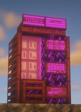 Minecraft Dj Booth, Minecraft Cyberpunk Ideas, Cyberpunk Minecraft Builds, Minecraft Cyberpunk, Vending Machine Design, Cyberpunk World, Minecraft Steampunk, Capas Minecraft, Rumah Minecraft Sederhana