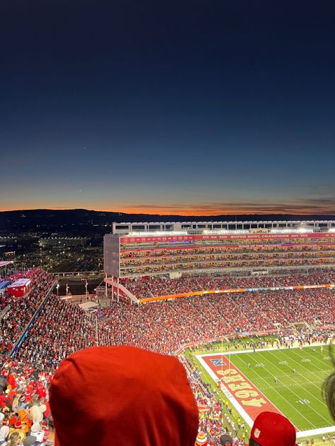 #sunset #california #sanfrancisco49ers #football #sunday Super Bowl 49ers, Superbowl Aesthetic, 49ers Aesthetic, 49ers Game, Sunset California, 49ers Super Bowl, Superbowl Game, Vision 2024, San Francisco 49ers Football