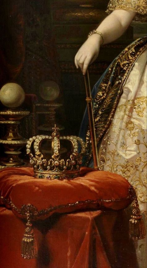 Crown Painting Aesthetic, Crown Painting, Crown Aesthetic, Spain Aesthetic, Baroque Painting, Rennaissance Art, Queen Aesthetic, Royal Aesthetic, Throne Room