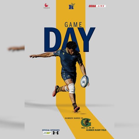 My everyday event poster series featured @humber_rugby @humberhawks NB: These designs were created for learning purposes. The templates are available for use. DM for all your design works!! #graphicdesign #humberhawks #rugby #design #adobe Rugby Jersey Design, Rugby Poster, Rugby Design, Billboard Design, Advertising Strategies, Banner Advertising, Poster Series, Outdoor Advertising, Rugby Jersey