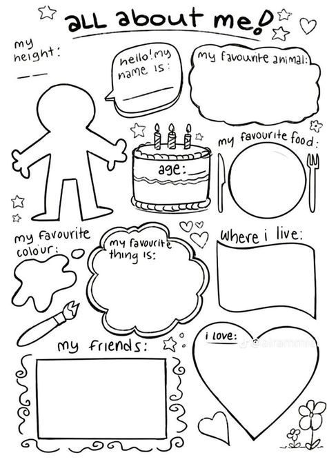 All About Me Instagram Template, All About Me One Pager, Slambook Templates, About Me Scrapbook Page, Biodata Ideas, Slambook Design Ideas, About Me Doodle, Slambook Design, All About Me Journal Page