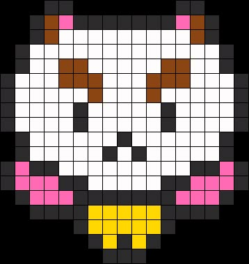 Bee And PuppyCat Bee Perler Bead Pattern / Bead Sprite Puppycat Cross Stitch, Bee And Puppycat Perler Beads, Bee And Puppycat Pixel Art, Bee Kandi, Bee Perler Bead Pattern, Bee And Puppycat Bee, Tiny Perler Bead Patterns, Bee Puppycat, Kandi Cuff Patterns