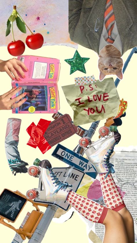 2000s scrapbook aesthetic #2000s #art #wallpaper #vintage #y2k #scrapbook Y2k Scrapbook, Art Wallpaper Vintage, Scrapbook Aesthetic, 2000s Art, Aesthetic 2000s, Wallpaper Vintage, Girl Talk, The Locals, Art Wallpaper