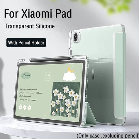 25.49₪ 23% OFF|Xiaomi Pad 5/6 Pro Leather Case With Pencil Holder & Stand - Solid Color Xiaomi Pad 6, Xiaomi Pad 5, Digital Notebook, Digital Notebooks, Cartoon Girl, Pencil Holder, Tablet Case, Leather Case