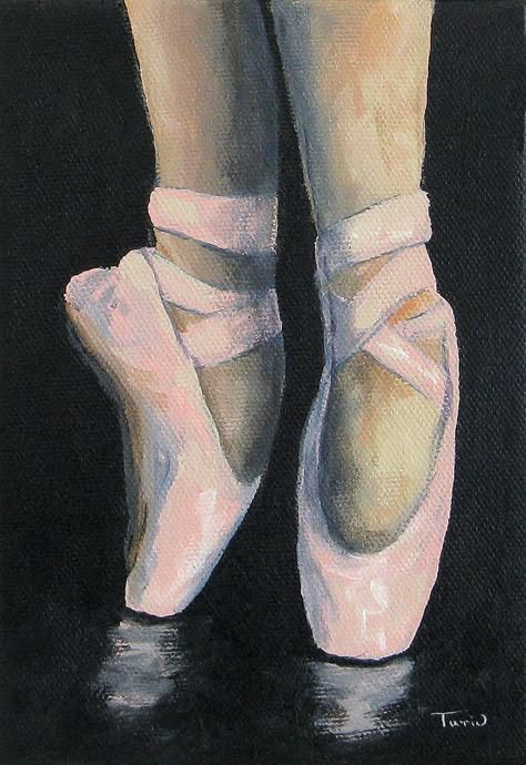 Ballet Painting, Ballerina Painting, Dance Paintings, The Ballerina, Canvas Drawing, Ballet Art, Abstract Flower Art, Still Life Photos, Shoe Art