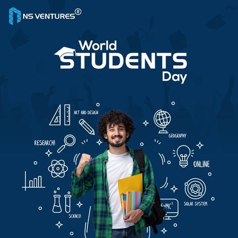 World Students Day, Student's Day, Photoshop Tutorial Typography, Students Day, National Days, Birthday Flyer, B2b Marketing, Photoshop Tutorial, Australia Travel