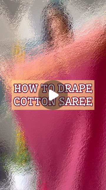 How To Drape Cotton Saree, Saree Hacks, Eliminate Wrinkles, Saree Trends, Cotton Sarees, Traditional Fashion, Saree Styles, Handloom Saree, Cotton Saree