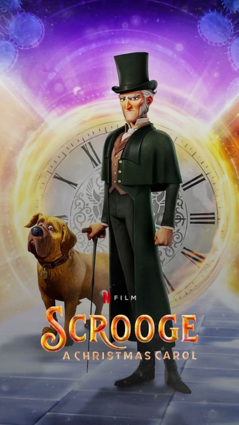 SCROOGE A CHRISTMAS CAROL Official Poster Netflix Mr Scrooge Christmas Carol, Scrooge Netflix Movie, Netflix Scrooge, Scrooge A Christmas Carol 2022, Scrooge Movie, Scrooge 2022, Christmas Carol Characters, Mr Scrooge, Scrooge A Christmas Carol