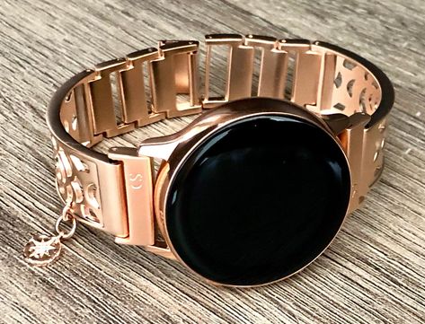 Samsung Galaxy Watch Band Rose Gold Bracelet Galaxy Watch Active  Bangle 40mm Adjustable 20mm  Rose Gold Bracelet Bangle Watches Women, Smart Watch Women, Rose Gold Watch Accessories With Subdials, Watch For Women, Watch Women, Galaxy Watch 4 Aesthetic, Women Watches, Trendy Watches Women, Samsung Watch Women Rose Gold