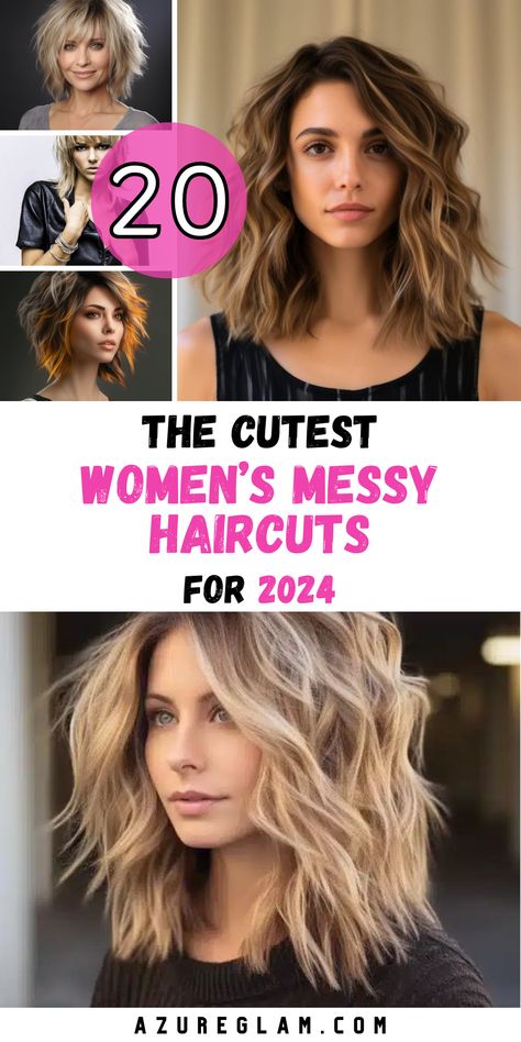 Long Sassy Haircuts, Medium Messy Haircuts For Women, Messy Long Bob Haircut, 2024 Summer Haircuts For Women, Messy Layers Medium Hair, Top Haircuts For Women 2024, Medium Length Messy Hair, Haircuts For 2024 Women, Mom Cut Thick Hair