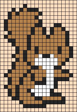 Alpha pattern #120075 | BraceletBook Pixel Art Pattern Animals, Possum Pixel Art, Autumn Alpha Patterns, Squirrel Pixel Art, Pixel Squirrel, Animal Alpha Pattern, Minecraft Pixel Art Easy, Pixel Art Alpha Pattern, Hedgehog Pixel Art