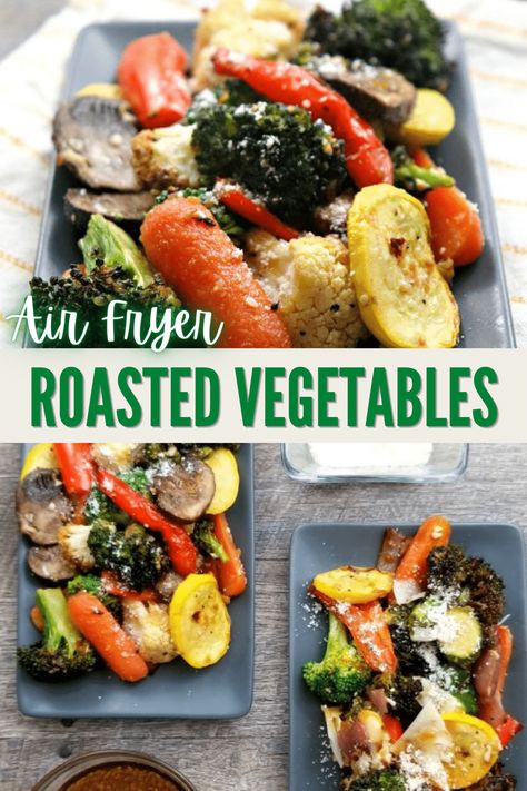 Sugar Free Sweetened Condensed Milk, Air Fryer Roasted Vegetables, Air Fryer Sides, Plate Method, Air Fryer Roast, Slow Cooker Vegan, Roasted Veggies In Oven, Soup Gluten Free, Air Fryer Vegetables