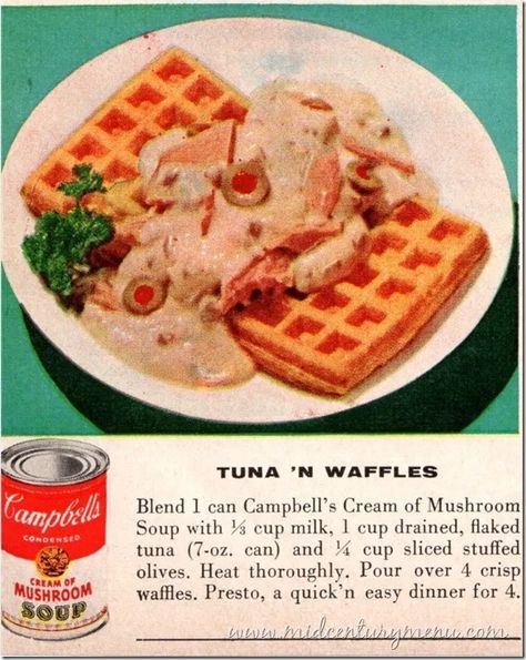 70s Food, Disgusting Food, Ugly Food, Vintage Food Ads, Retro Food, Vintage Cooking, Campbell Soup, Jell O, Food Ads