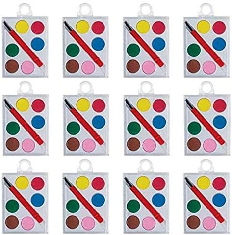 Amazon.com: amscan Watercolor Paint Sets , Party Favor , Pack of 12,Multi Color,2 3/8" x 1 1/2": Toys & Games Art Parties, Colorful Birthday Party, Art Birthday Party, Watercolor Paint Set, Colorful Birthday, Personalized Party Favors, Sports Themed Party, Kids Party Supplies, Art Birthday